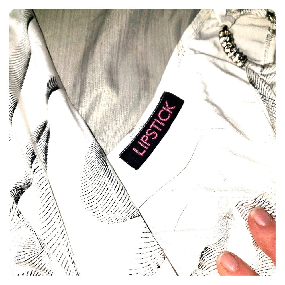 White and sliver dress, can also be worn as shirt